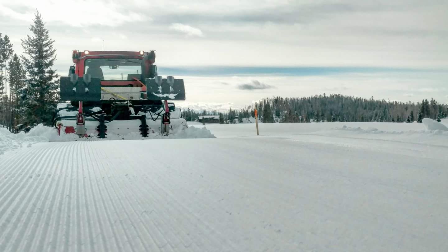 Pisten Bully grooming the trails.