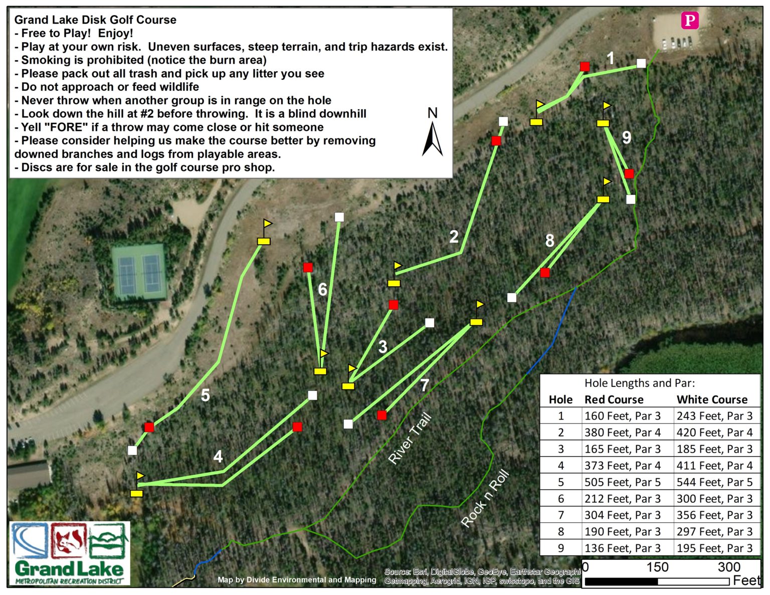 Trail Map And Disc Golf Map Grand Lake Metropolitan Recreation District 6821